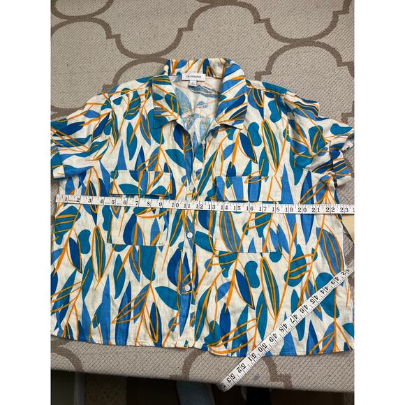 Anthropologie Calligraphie matching linen blend set, size large - Picture 13 of 16